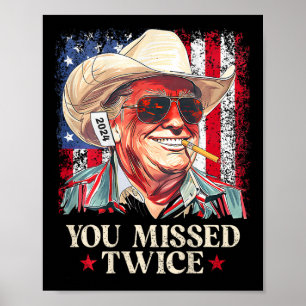 Poster (sur Byck) Vous avez manqué deux fois Western Cowb