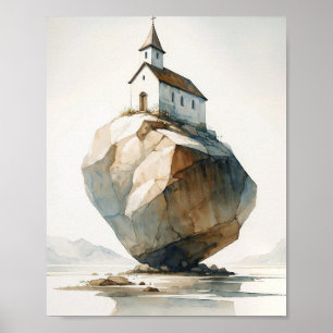 Poster Sur Ce Rocher Je Vais Construire Mon Église