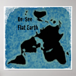 Poster sur la carte de la Terre plate