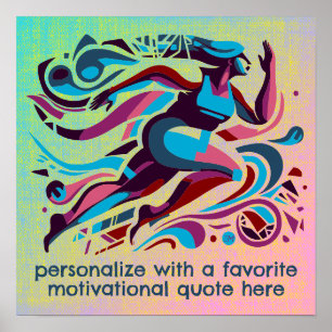 Poster sur la course motivationnelle du devis favo