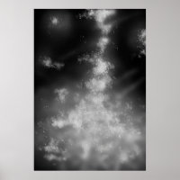 Poster sur la fumée du ciel nocturne