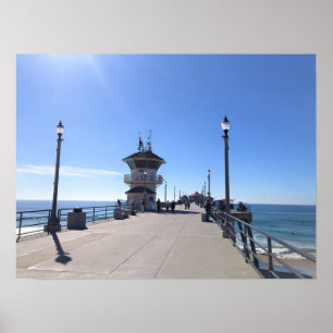 Poster Sur la jetée, Huntington Beach, Californie
