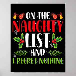 Poster Sur la liste vilain et je ne regrette rien Noël