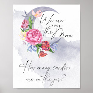 Poster Sur la lune Devinez combien de bonbons