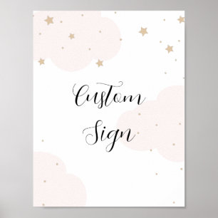 Poster Sur la Lune Twinkle Star Panneau personnalisé