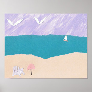 Poster sur la plage