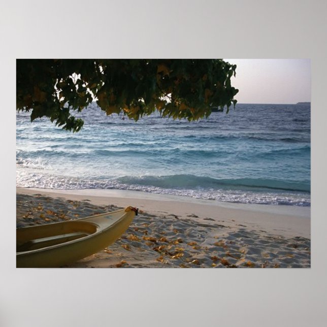 Poster sur la plage (Devant)