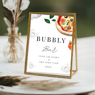 Poster sur la plaque de la Pizza Bubbly Bar