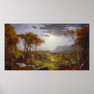 Poster Sur la rivière Hudson, 1860 (huile sur toile)