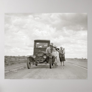 Poster Sur La Route, 1937. Photo vintage