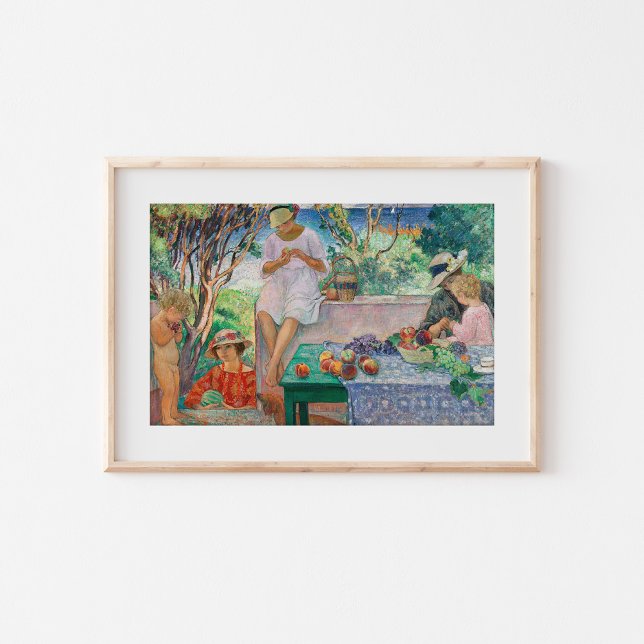 Poster Sur la terrasse à Sainte-Maxime | Henri Lebasque (Créateur téléchargé)