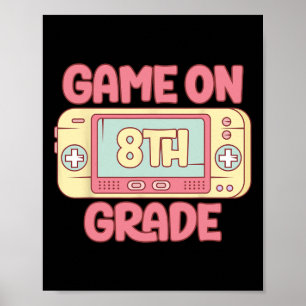 Poster Sur la vidéo de jeu vidéo cool de 8e année de rent