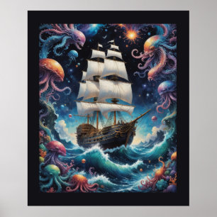 Poster sur la vie des navires océaniques
