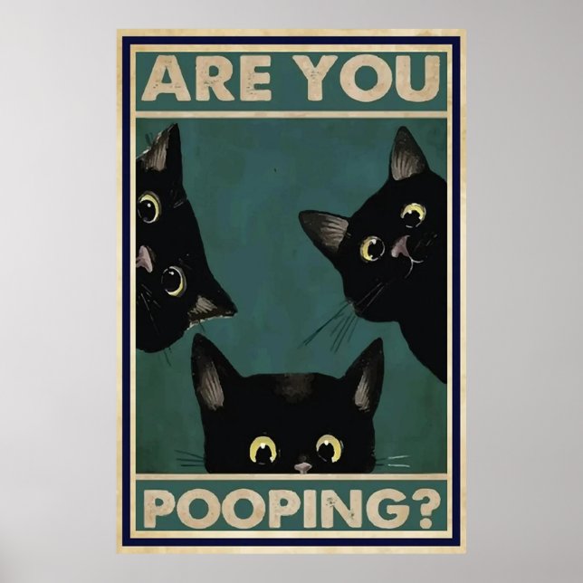 Poster sur l'affiche de chat noir (Devant)