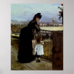 Poster Sur le balcon par Berthe Morisot