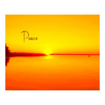 Poster sur le coucher du soleil d'ambre paisible