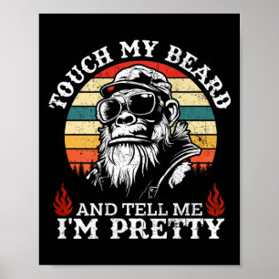 Poster (sur le dos) Touchez ma barbe et dites-moi que je