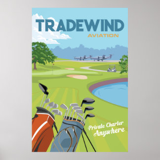Poster sur le golf