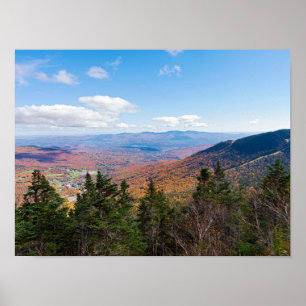 Poster sur le mont mansfield surplombant stowe
