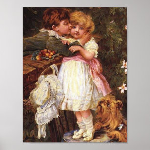 Poster Sur le mur du jardin - Frederick Morgan Imprimer