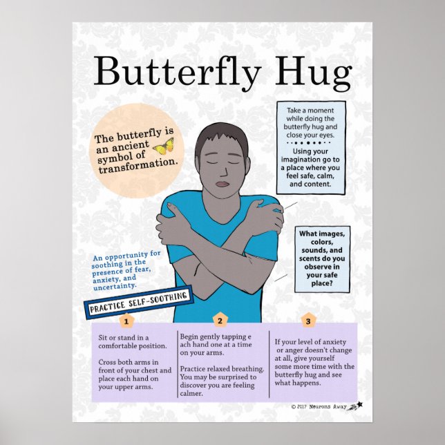 Poster sur le papillon de santé mentale pour adult (Devant)