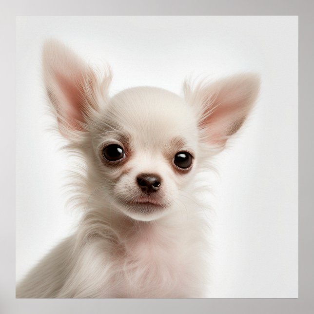 Poster sur le portrait de Chihuahua Chien Chiot (Devant)
