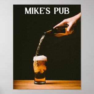 Poster sur le pub personnalisé Mancave - Ajouter u