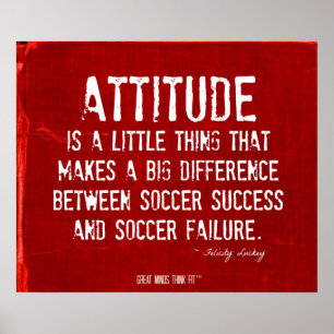 Poster sur le succès du football et l'attitude Red
