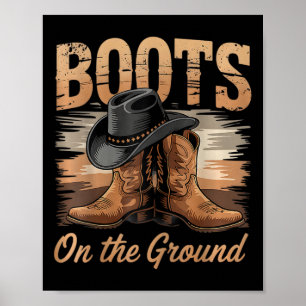 Poster Sur le terrain Cowgirl Line Dance Femmes