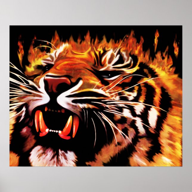 Poster sur le tigre de puissance de feu (Devant)