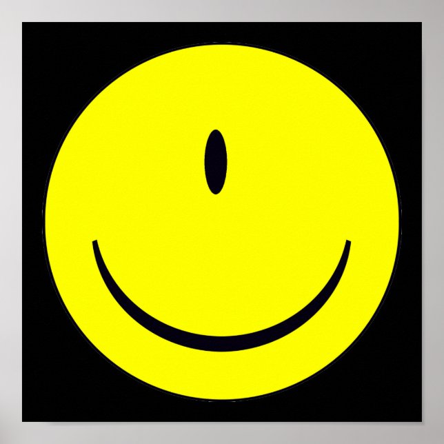 Poster sur le visage avec un oeil amusant (Devant)