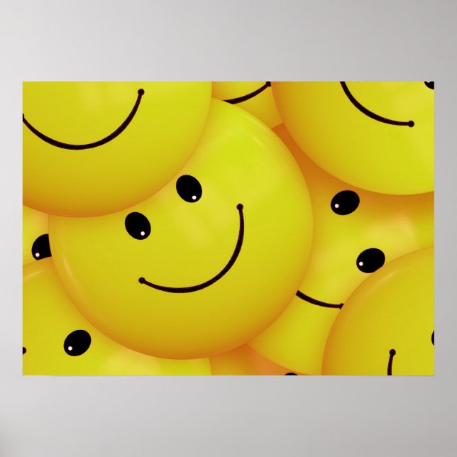 Poster sur le visage joyeux (Devant)