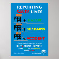 Poster sur les dangers, les risques de quasi-absen
