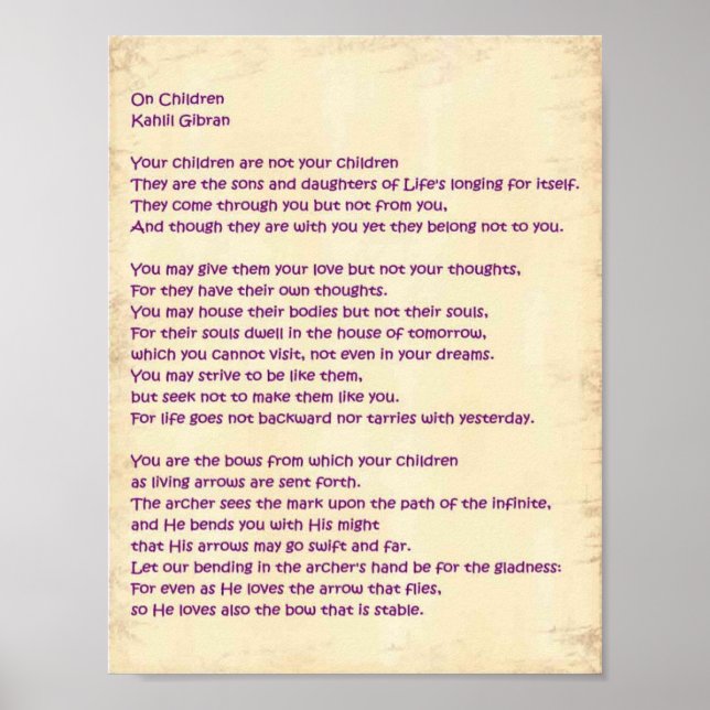 Poster Sur les enfants (Devant)