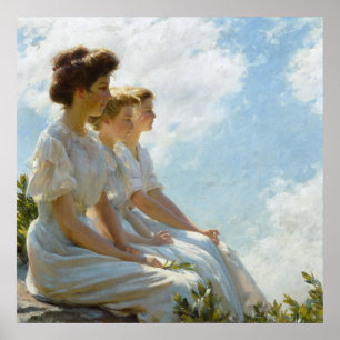 Poster Sur les hauteurs par Charles Courtney Curran