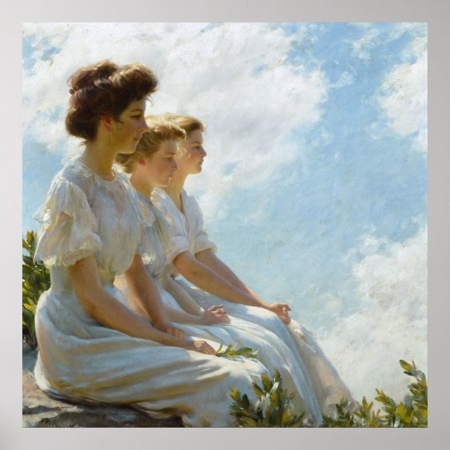Poster Sur les hauteurs par Charles Courtney Curran (Devant)