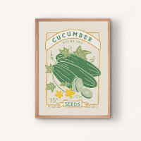 Poster sur les paquets de semences de concombre (c