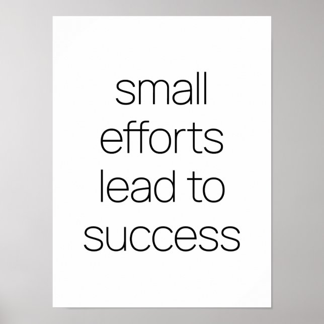 Poster sur les petits efforts (Devant)