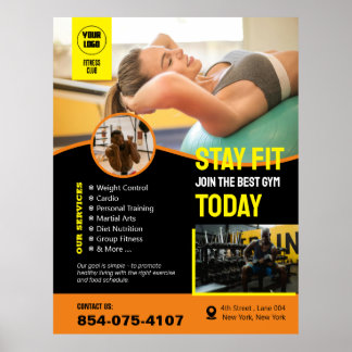 Poster sur les services personnalisés de gym