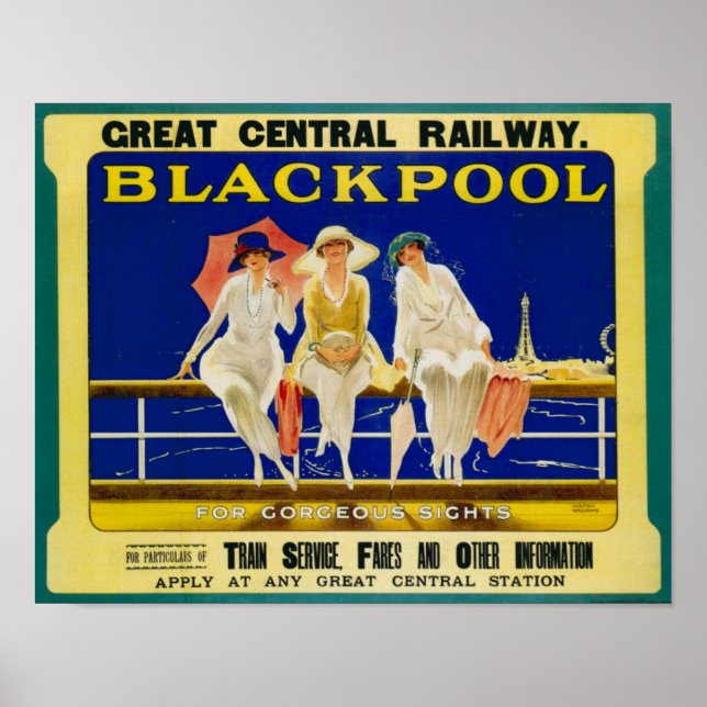 Poster sur les voyages ferroviaires vintages (Devant)