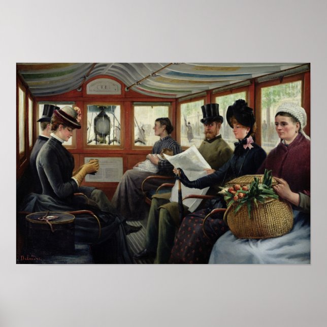 Poster Sur l'Omnibus, 1880 (Devant)