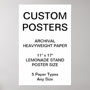 Poster sur papier d'archives personnalisé de 11 po