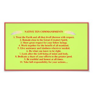 Poster sur papier photo des 10 commandements autoc