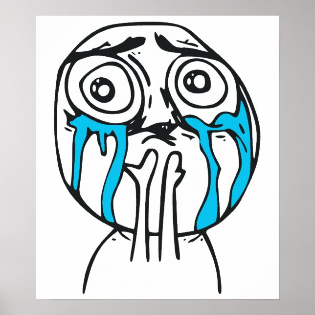 Poster Surcharge de la mignonne face de la rage (Devant)