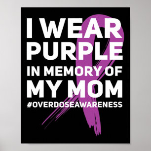 Poster Surconscience de surdosage Ruban violet en mémoire