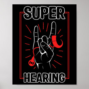 Poster Surdité Sensibilisation Super Ouïe Implants Cochlé