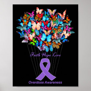 Poster Surdose de tournesol violet de papillon