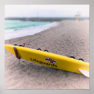 Poster Surf à la Secourt, West Bay, Dorset