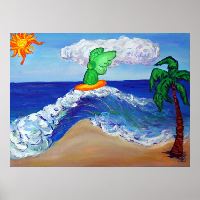 Poster Surf Angel Raphael équitation Vagues de guérison (Devant)