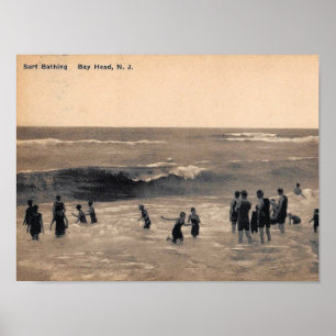 Poster Surf, Bay Head NJ, Vintage